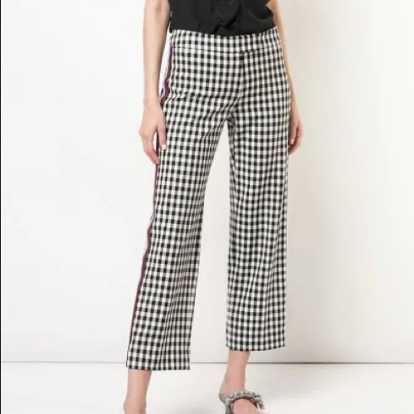 Derek Lam 10 Crosby Gingham Cropped Trousers